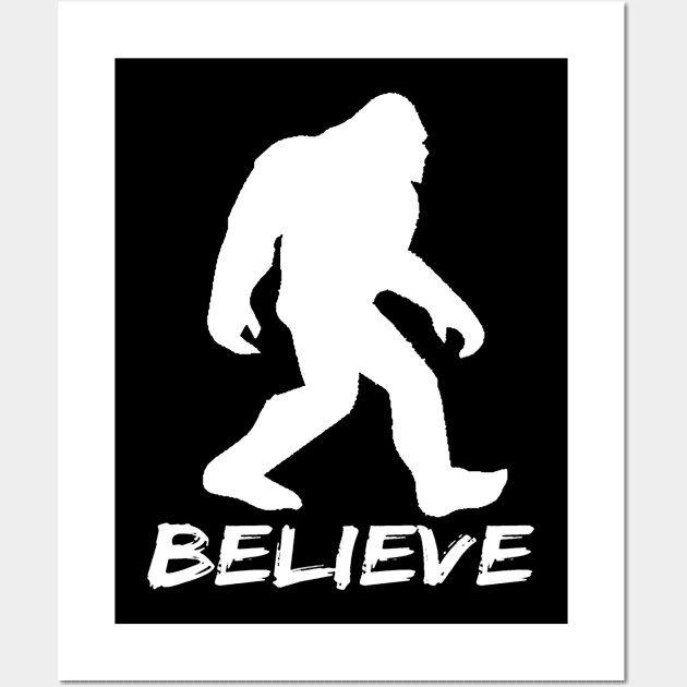 Bigfoot Believe Wall Art by vluesabanadesign